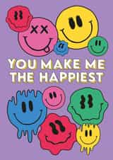 You Make Me The Happiest Smiley Card created by Talk & Tell