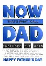 Funny Typography Fathers Day Card - Now Music - Now That's What I Call Dad created by MintCards