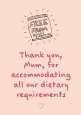 Free-From Dietary Mother's Day Card created by Rowena 