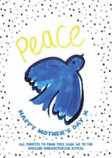 PEACE DOVE UKRAINE CHARITY MOTHERS DAY CARD created by THE GRAPHICS GALLERY