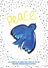 PEACE DOVE UKRAINE CHARITY CARD created by THE GRAPHICS GALLERY