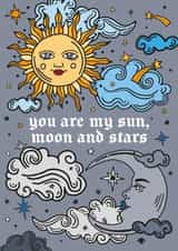 You Are My Sun, Moon and Stars Card created by Talk & Tell