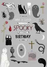 Scary monsters and super spooky birthdays - gothic birthday card created by Pencilface