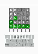 Word Game Mothers Day Card created by Al_lustrations