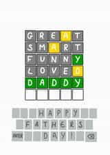 Cute Wordle Fathers Day Card - Daddy - Wordle - Keyboard created by Al_lustrations