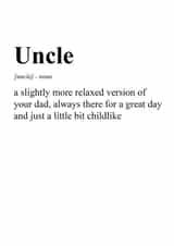 Definition of Uncle created by TwinFinDesigns