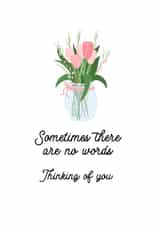Thinking of you floral card created by tea please