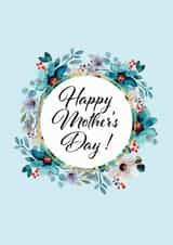 Happy Mother's Day card | Blue Floral card created by CraftyAniShop