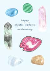 15th Wedding Anniversary Card - Crystal created by Daisy Humphries