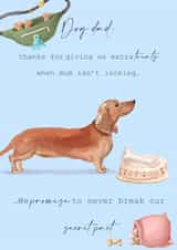 Thanks for the secret treats dog dad card created by 25Seven