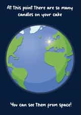 Seen from Space Birthday Card created by Sam Birch