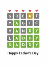 Daddy's my Wordle Card created by Charlotte Eales