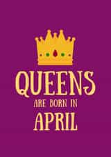 April Queen Birthday Card created by SJdesigns