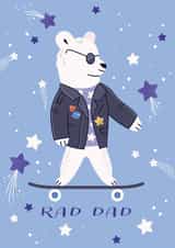 Skateboarding Bear Rad Father's Day card created by Carly Watts