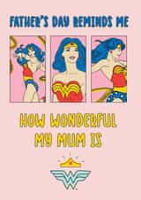 Cute Father's Day Card - Wonder Woman - Mum created by Cardology