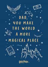 Cute Fathers Day Card - Harry Potter - Dad - Magical Place created by Cardology