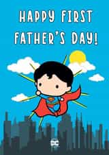 Cute Father's Day Card - First/1st - Superman created by Cardology