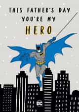 Cute Father's Day Card - You're my Hero - Batman created by Cardology