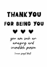 Thank You For Being You created by Becky