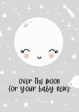 Over the moon for your baby news created by Creationery