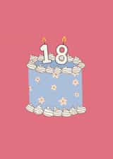 18th Birthday Cake Birthday Card created by Lately Studio