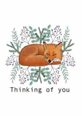 Thinking of you fox card created by Her Joyful Heart