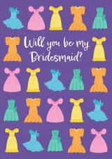 Will you be my Bridesmaid Dress Card created by Frankie Jackson