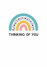 Thinking of you rainbow card created by Jeff and the Squirrel