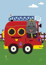 Firefighter Harriet - Greeting Card created by My Strawberry Monkey