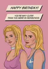 Romy and Michele Birthday Card created by Pop Off