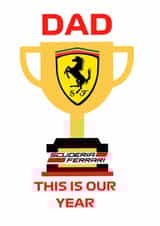 Ferrari Formula One F1 Birthday Fathers Day Card created by Wishabells Designs