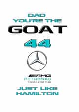 Mercedes Lewis Hamilton Formula One F1 Racing Birthday Fathers Day Card created by Wishabells Designs