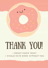 Donut thank you card created by Sunshine Designs