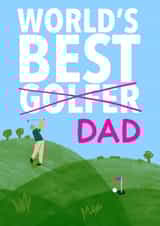 World's Best Golfer Dad Card created by Louisa Taylor
