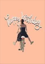 Freewheeling Birthday created by Claire Huntley illustration