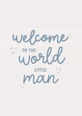 Welcome to the world little man new baby card created by Paper & Wool