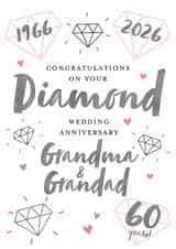 Diamond Wedding Anniversary Grandma and Grandad created by Juniper and Rose Studio