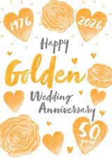 Golden Wedding Anniversary created by Juniper and Rose Studio