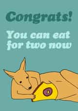 Funny Pregnant and Hungry Kangaroo created by Martina Scott