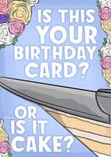 Is It Cake or a Birthday Card? Funny Netflix Is It Cake Card created by Bubble&Cheek