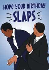 Will Smith Oscars Slap Birthday Card created by The Pug Cartel
