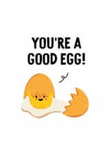 Good Egg - A cute and playful card to help send a smile created by Hello Elks