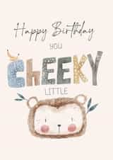 Happy Birthday you cheeky little monkey Kids Card created by Claire Eddie