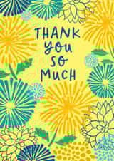 Thank You vibrant floral card created by patternmuse