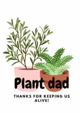 Plant dad Father's day card created by The Sage Bird