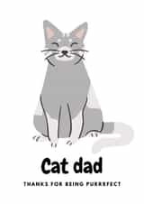 Cat dad Father's Day card created by The Sage Bird