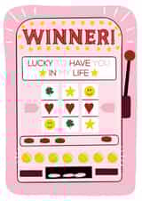 Slot Machine Appreciation Card created by Pink & Peach