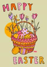 Easter basket card created by Freya Niamh Design