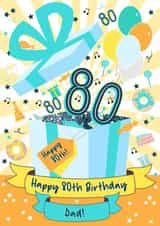 Happy 80th Birthday Card for Dad created by Little Silverleaf
