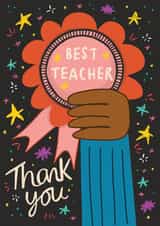 BEST TEACHER CARD  1001 created by NICHOLA COWDERY ILLUSTRATIONS 